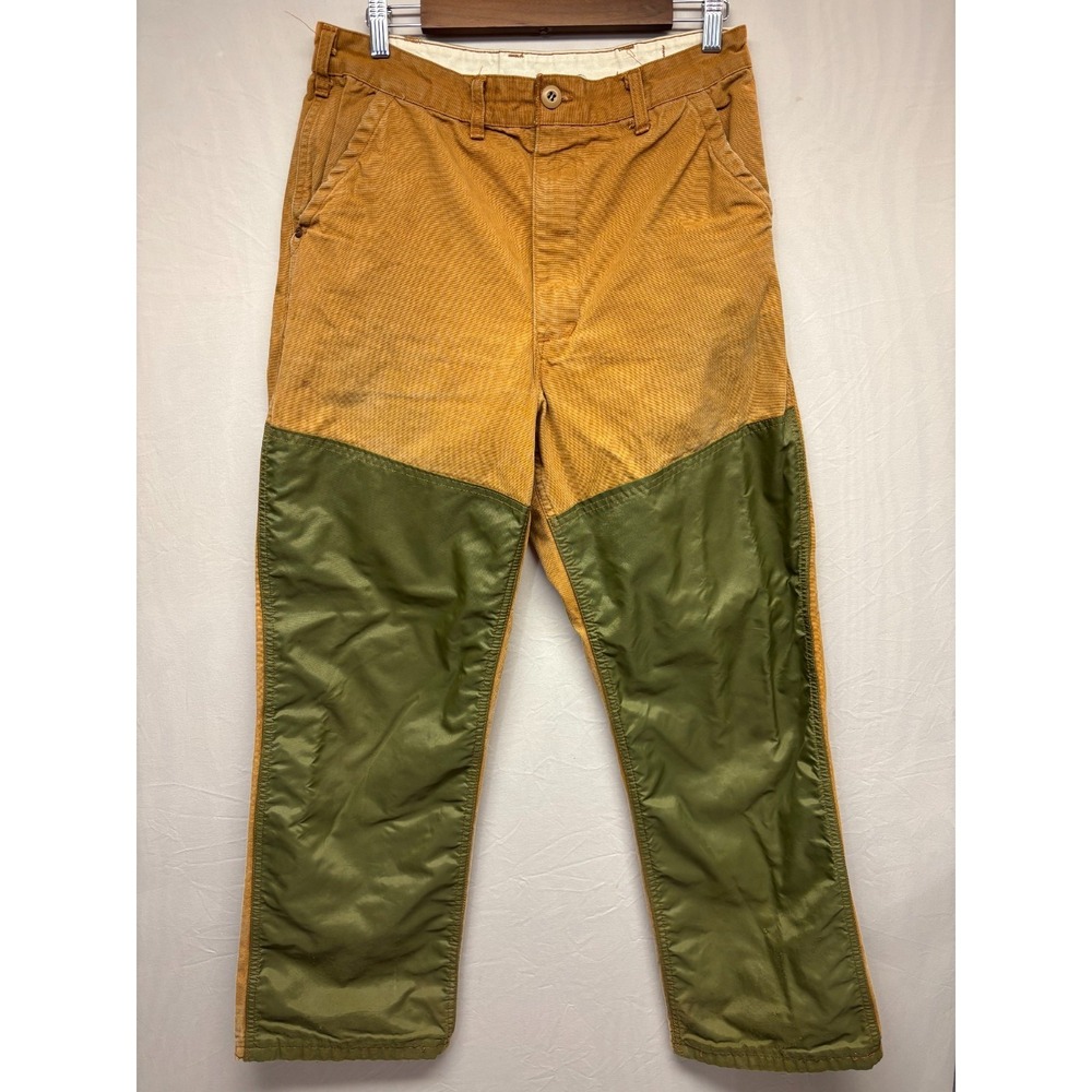 SafTbak Hunting Pants Mens‎ Brown Green Canvas Outdoor Utility 32x30 Vintage